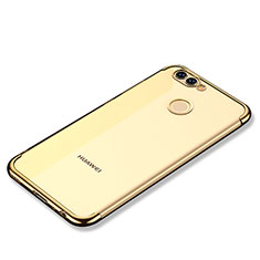 Huawei Nova 2 Plus用極薄ソフトケース シリコンケース 耐衝撃 全面保護 クリア透明 H02 ファーウェイ ゴールド