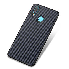 Huawei Nova 3用シリコンケース ソフトタッチラバー ツイル カバー ファーウェイ ネイビー