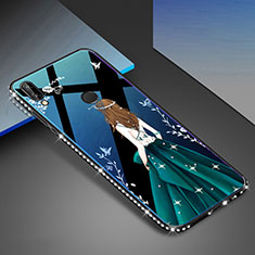 Huawei Nova 3e用ハイブリットバンパーケース プラスチック パターン 鏡面 カバー ファーウェイ マルチカラー