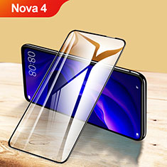 Huawei Nova 4用強化ガラス フル液晶保護フィルム F04 ファーウェイ ブラック