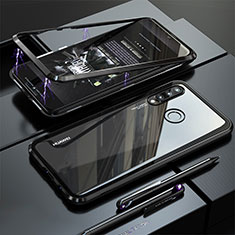 Huawei Nova 4e用ケース 高級感 手触り良い アルミメタル 製の金属製 バンパー 鏡面 カバー ファーウェイ ブラック