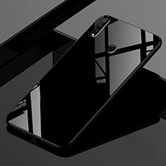 Huawei Nova 4e用ハイブリットバンパーケース プラスチック 鏡面 虹 グラデーション 勾配色 カバー ファーウェイ ブラック