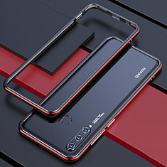 Huawei Nova 4e用ケース 高級感 手触り良い アルミメタル 製の金属製 バンパー カバー ファーウェイ レッド