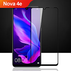 Huawei Nova 4e用強化ガラス フル液晶保護フィルム F02 ファーウェイ ブラック