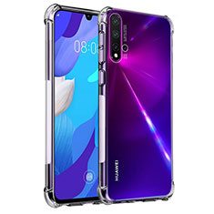 Huawei Nova 5用極薄ソフトケース シリコンケース 耐衝撃 全面保護 クリア透明 K02 ファーウェイ クリア