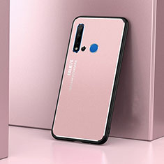 Huawei Nova 5i用ケース 高級感 手触り良い アルミメタル 製の金属製 カバー T02 ファーウェイ ローズゴールド