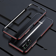 Huawei Nova 5T用ケース 高級感 手触り良い アルミメタル 製の金属製 バンパー カバー T01 ファーウェイ レッド・ブラック