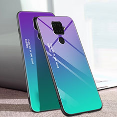 Huawei Nova 5z用ハイブリットバンパーケース プラスチック 鏡面 虹 グラデーション 勾配色 カバー ファーウェイ グリーン