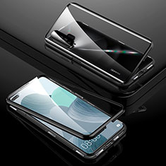 Huawei Nova 6 5G用ケース 高級感 手触り良い アルミメタル 製の金属製 360度 フルカバーバンパー 鏡面 カバー T01 ファーウェイ ブラック