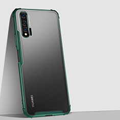 Huawei Nova 6 5G用ハイブリットバンパーケース クリア透明 プラスチック 鏡面 カバー H02 ファーウェイ グリーン