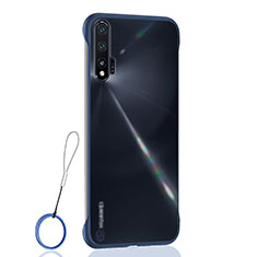 Huawei Nova 6 5G用極薄ケース クリア透明 プラスチック 質感もマットU01 ファーウェイ ネイビー