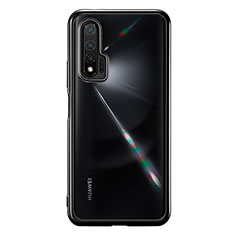 Huawei Nova 6用極薄ソフトケース シリコンケース 耐衝撃 全面保護 クリア透明 S02 ファーウェイ ブラック