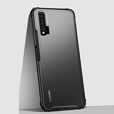 Huawei Nova 6用極薄ケース クリア透明 プラスチック 質感もマットU02 ファーウェイ ブラック