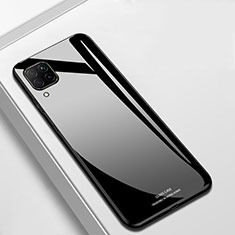 Huawei Nova 6 SE用ハイブリットバンパーケース プラスチック 鏡面 カバー ファーウェイ ブラック