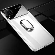 Huawei Nova 6 SE用ハードケース プラスチック 質感もマット アンド指輪 マグネット式 A01 ファーウェイ ホワイト