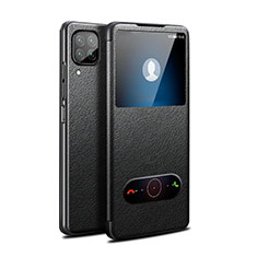 Huawei Nova 6 SE用手帳型 レザーケース スタンド カバー T02 ファーウェイ ブラック