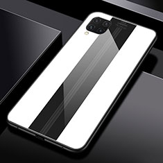 Huawei Nova 6 SE用ハイブリットバンパーケース プラスチック 鏡面 カバー T01 ファーウェイ ホワイト