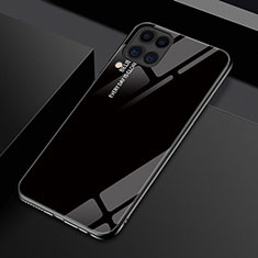 Huawei Nova 6 SE用ハイブリットバンパーケース プラスチック 鏡面 虹 グラデーション 勾配色 カバー H01 ファーウェイ ブラック