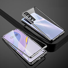 Huawei Nova 7 5G用ケース 高級感 手触り良い アルミメタル 製の金属製 360度 フルカバーバンパー 鏡面 カバー M03 ファーウェイ シルバー