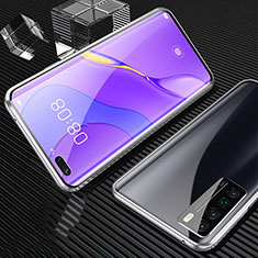 Huawei Nova 7 Pro 5G用ケース 高級感 手触り良い アルミメタル 製の金属製 360度 フルカバーバンパー 鏡面 カバー ファーウェイ シルバー