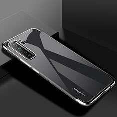 Huawei Nova 7 SE 5G用極薄ソフトケース シリコンケース 耐衝撃 全面保護 クリア透明 S03 ファーウェイ シルバー