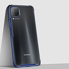 Huawei Nova 7i用ハイブリットバンパーケース クリア透明 プラスチック 鏡面 カバー H02 ファーウェイ ネイビー