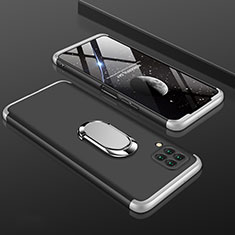 Huawei Nova 7i用ハードケース プラスチック 質感もマット 前面と背面 360度 フルカバー アンド指輪 ファーウェイ シルバー・ブラック