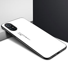 Huawei Nova 8 5G用ハイブリットバンパーケース プラスチック 鏡面 カバー ファーウェイ ホワイト