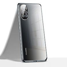 Huawei Nova 8 5G用極薄ソフトケース シリコンケース 耐衝撃 全面保護 クリア透明 H02 ファーウェイ ブラック