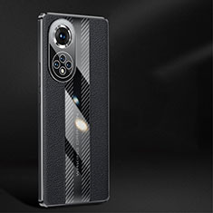 Huawei Nova 9 Pro用ケース 高級感 手触り良いレザー柄 JB1 ファーウェイ ブラック