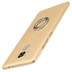Huawei Nova Plus用ハードケース プラスチック 質感もマット アンド指輪 A01 ファーウェイ ゴールド