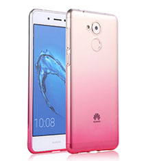 Huawei Nova Smart用極薄ソフトケース グラデーション 勾配色 クリア透明 ファーウェイ ピンク