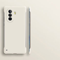 Huawei Nova Y70用ハードケース プラスチック 質感もマット フレームレス カバー ファーウェイ ホワイト