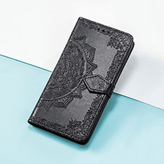 Huawei Nova Y90用手帳型 レザーケース スタンド パターン カバー S07D ファーウェイ ブラック