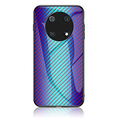 Huawei Nova Y90用ハイブリットバンパーケース プラスチック 鏡面 虹 グラデーション 勾配色 カバー LS2 ファーウェイ ネイビー