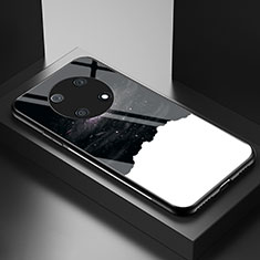 Huawei Nova Y90用ハイブリットバンパーケース プラスチック パターン 鏡面 カバー LS2 ファーウェイ ブラック