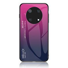 Huawei Nova Y90用ハイブリットバンパーケース プラスチック 鏡面 虹 グラデーション 勾配色 カバー LS1 ファーウェイ ローズレッド