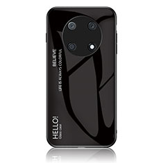 Huawei Nova Y90用ハイブリットバンパーケース プラスチック 鏡面 虹 グラデーション 勾配色 カバー LS1 ファーウェイ ブラック