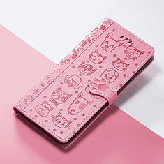 Huawei Nova Y91用手帳型 レザーケース スタンド パターン カバー S05D ファーウェイ ピンク