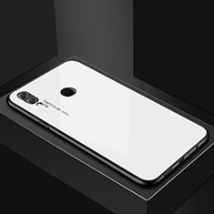 Huawei P Smart (2019)用ハイブリットバンパーケース プラスチック 鏡面 カバー ファーウェイ ホワイト