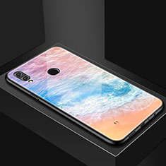 Huawei P Smart (2019)用ハイブリットバンパーケース プラスチック 鏡面 カバー ファーウェイ オレンジ