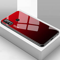 Huawei P Smart (2020)用ハイブリットバンパーケース プラスチック 鏡面 カバー T01 ファーウェイ レッド