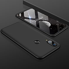 Huawei P Smart+ Plus用ハードケース プラスチック 質感もマット 前面と背面 360度 フルカバー ファーウェイ ブラック