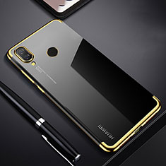Huawei P Smart+ Plus用極薄ソフトケース シリコンケース 耐衝撃 全面保護 クリア透明 H03 ファーウェイ ゴールド