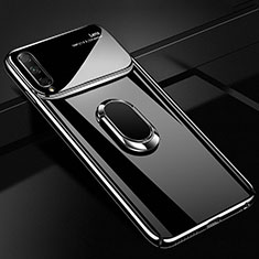 Huawei P Smart Pro (2019)用ハードケース プラスチック 質感もマット アンド指輪 マグネット式 A01 ファーウェイ ブラック