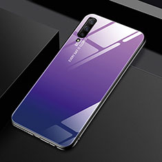 Huawei P Smart Pro (2019)用ハイブリットバンパーケース プラスチック 鏡面 虹 グラデーション 勾配色 カバー ファーウェイ パープル