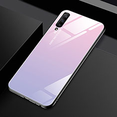 Huawei P Smart Pro (2019)用ハイブリットバンパーケース プラスチック 鏡面 虹 グラデーション 勾配色 カバー ファーウェイ ピンク
