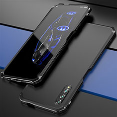 Huawei P Smart Pro (2019)用ケース 高級感 手触り良い アルミメタル 製の金属製 カバー ファーウェイ ブラック