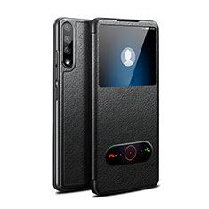 Huawei P smart S用手帳型 レザーケース スタンド カバー L12 ファーウェイ ブラック