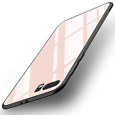Huawei P10 Plus用ハイブリットバンパーケース プラスチック 鏡面 カバー ファーウェイ ピンク